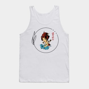 Japanese red warrior Tank Top